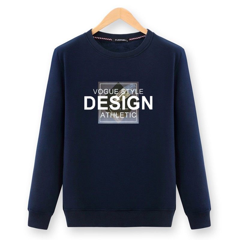 冬季加绒加厚卫衣男纯棉圆领套头外套宽松加大码胖子保暖长袖t恤