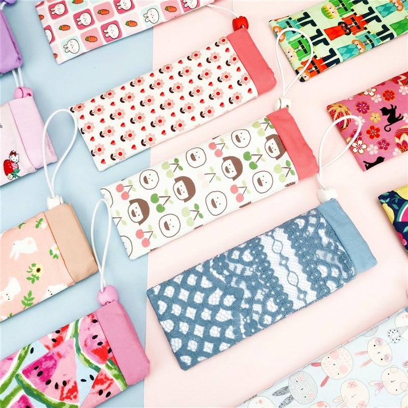 糖包儿手工布艺眼镜袋布袋和风近视镜老花镜收纳包便携加厚少女心