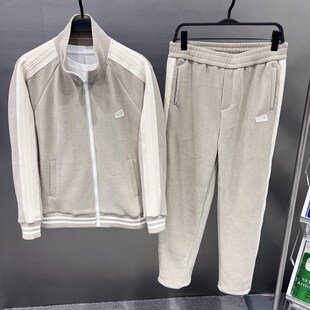 卫衣时尚 男装 运动套装 立领拉炼长袖 两件套 2025秋装 外套潮 新款