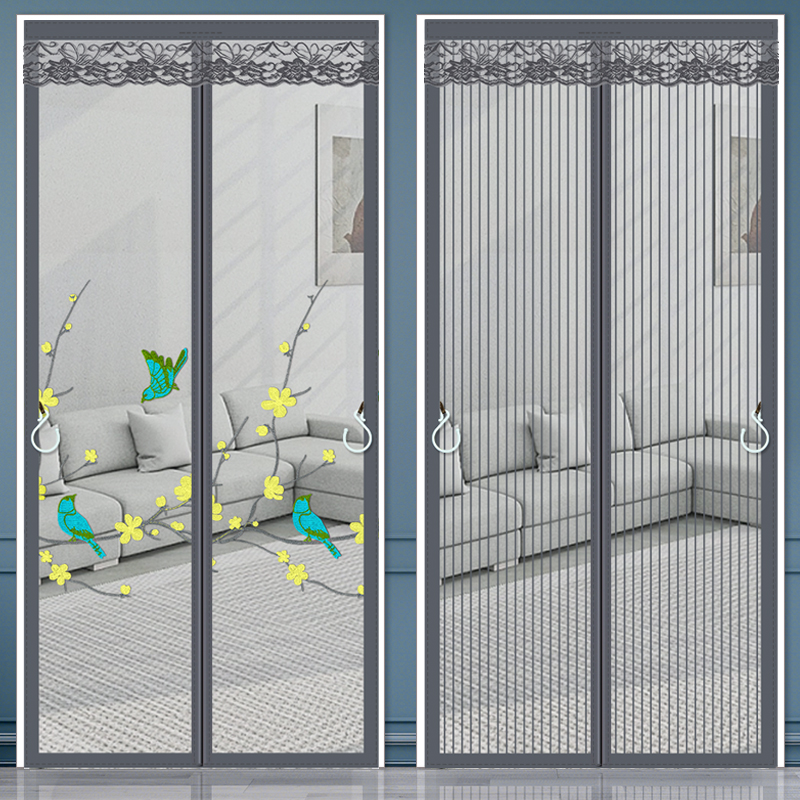 防蚊门帘磁吸纱窗网家r用窗户磁性纱门自装沙窗自粘式魔术贴防虫