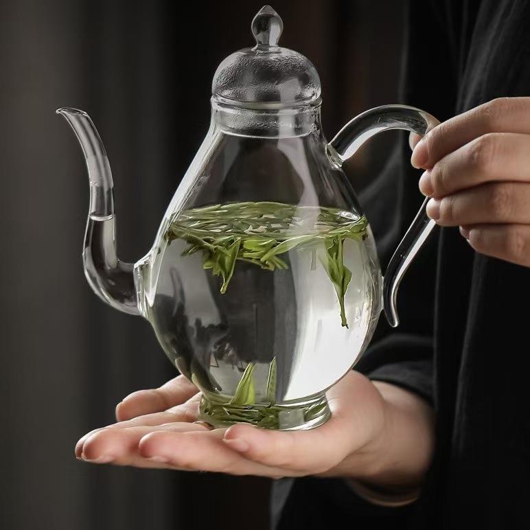 仿宋手执壶大号美人壶玻璃茶壶煮泡茶壶茶杯套装家用新中式茶具
