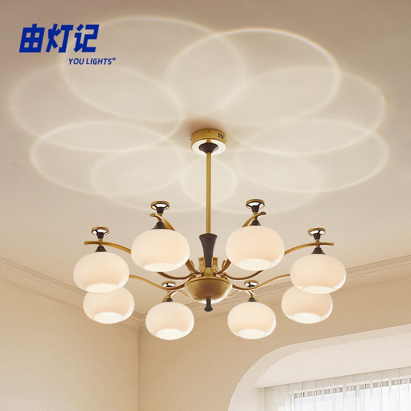 由灯记法式中古吊灯客厅美拉德现代美式复古柿子餐厅卧室大厅主灯