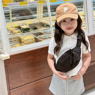 儿童包包2024新款p夏季洋气男童宝宝斜挎包小女孩外出帆布胸包腰