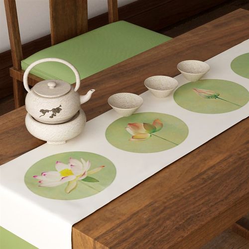 茶台桌旗布条新中式简约现代茶席桌布长条茶几布艺茶旗禅意中国风