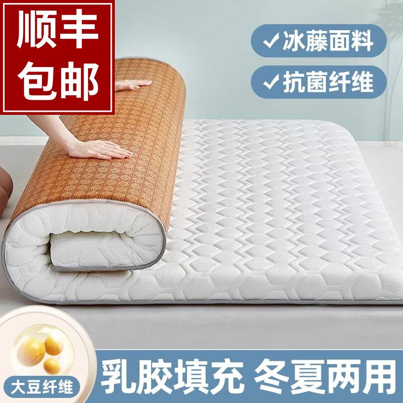 藤席床垫软垫f家用卧室床褥垫子学生宿舍租房专用单人床笠两面可