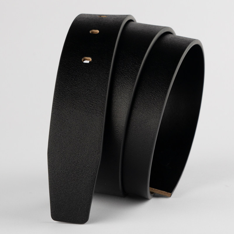 无头皮带男真皮不带头男士腰带单层牛皮裤带条打孔平滑板扣腰带条