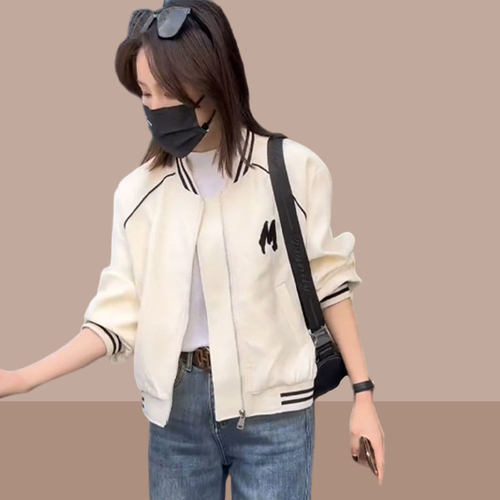 短款棒球服女士短外套新款2024春秋季爆款休闲百搭夹克运动上衣