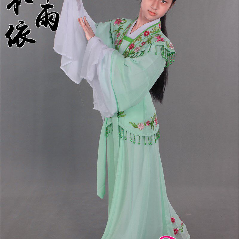 儿童花旦戏服戏曲林妹妹林黛玉表演服装少儿衣服784