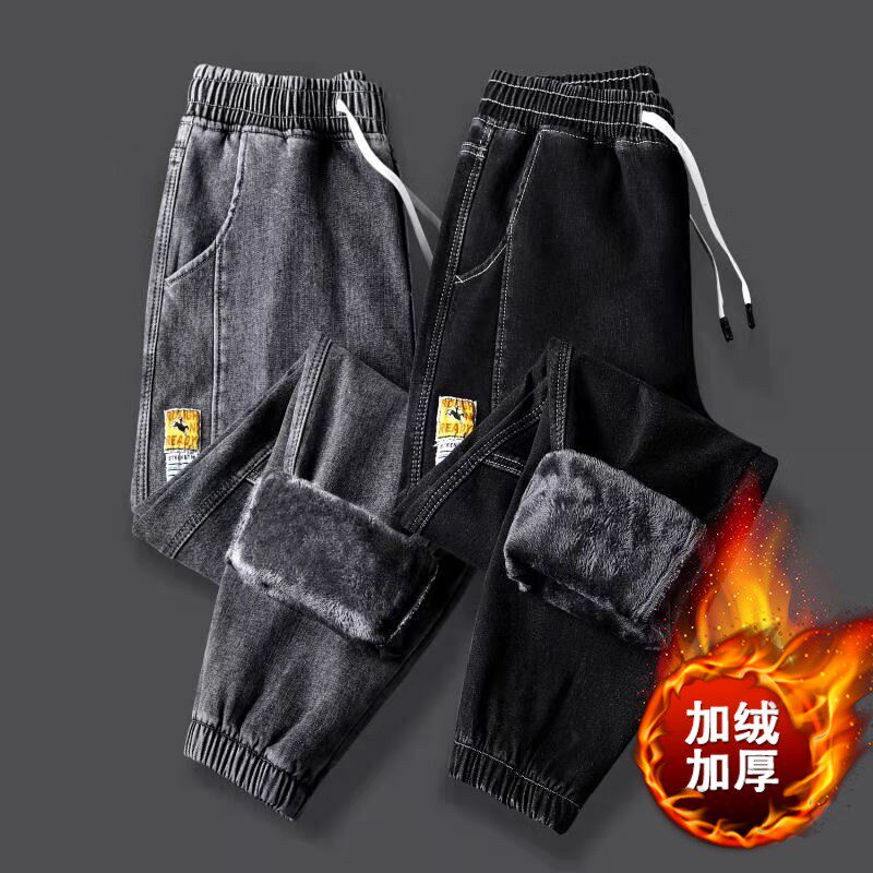 工作裤男冬季加厚耐磨宽松电焊防烫牛仔裤劳保工作服大码工装裤子