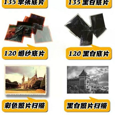好货影楼黑白彩色胶卷135底x扫相机120底片冲洗5 6寸照片冲印
