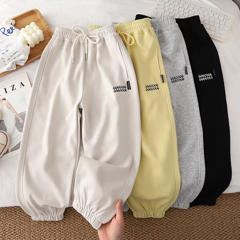 男童卫裤春秋款2025新款儿童春季运动休闲裤宝宝灰色春装薄款裤子