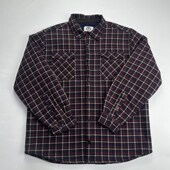 宽松大码 外贸男士 休闲百搭厚衬衣 加绒保暖格子长袖 衬衫 秋冬季 新款