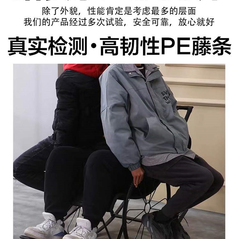 懒人摇摇椅家用大人晒太阳藤条躺椅午休折叠老人藤椅阳Z台休闲椅