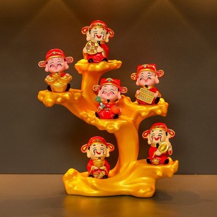 五路财神爷创意全套家用家居客厅玄关电视柜装 新款 饰摆件乔迁礼品