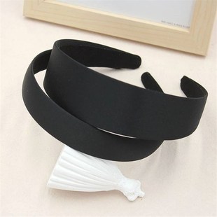 简约黑色加厚发箍头箍 diy手工制作簪花材料发饰配件传统布艺材质