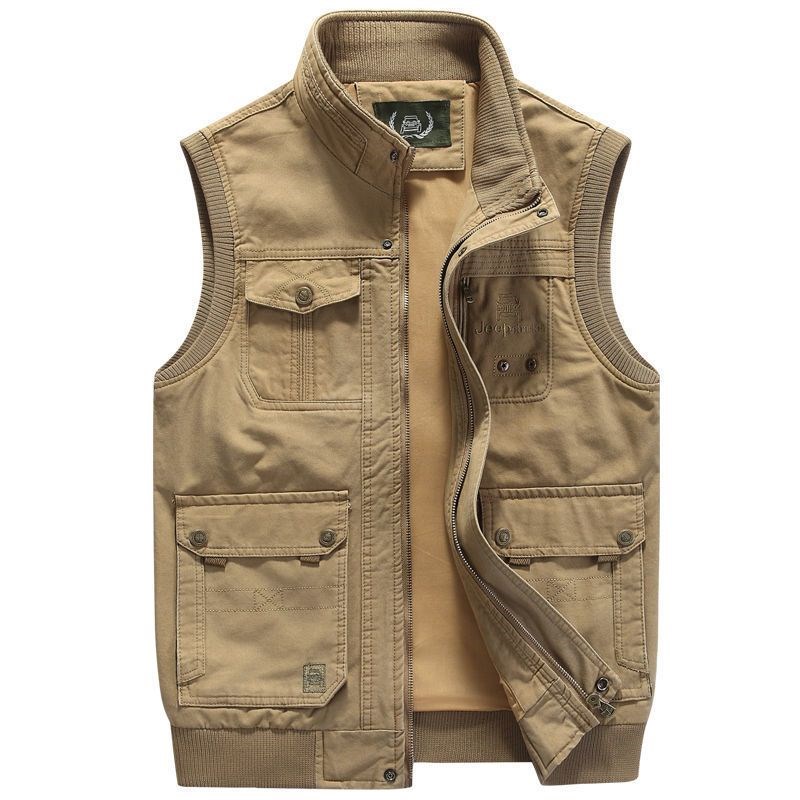 见展车纯棉马甲男士外套春秋冬导演休闲钓鱼户外摄影多口袋背心男