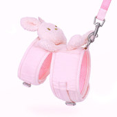 狗狗牵引绳中小型犬狗绳子可爱遛狗绳子背心式 泰迪宠物网红胸背带