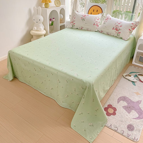 100%纯棉四件套高支高密全棉床单床笠四季用1.8床上用品套件新品