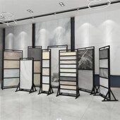 瓷砖展示架子旋转岩板大板立式 陶瓷展架800地砖木地板样品架双面