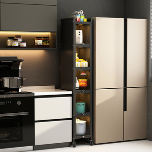 夹缝置物架厨房小尺寸多层落地冰箱侧面20 30公分超窄缝隙收纳柜
