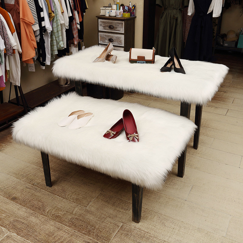 白色长毛绒橱窗地毯货架展台展柜服装店装饰毛毛垫子柜台垫仿羊毛,居家布艺,地毯,淘宝优惠券,粉丝福利购,淘宝优惠卷