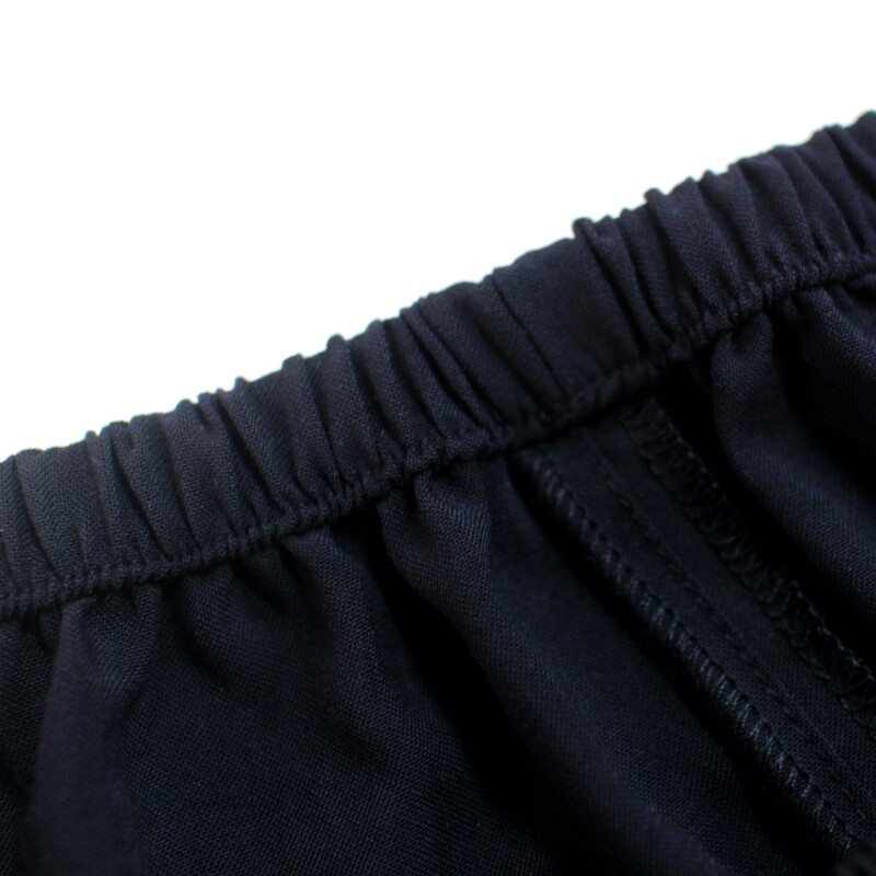 棉绸睡裤直筒女士休闲裤薄款绵绸黑色宽松男士大码松紧腰九分裤夏