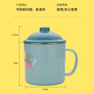 304不锈钢杯子带盖儿童带手柄卡通水杯幼儿园宝宝牛奶杯成人口杯