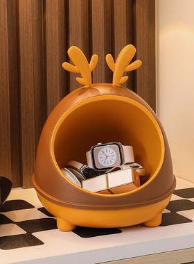 入户玄关钥匙收纳摆件进门口客厅鞋柜创意小鹿装饰品乔迁新居礼物