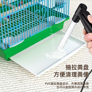 鸟笼生态别墅牡丹虎皮小型珍珠鹦鹉笼子金属屋顶观赏笼铁艺繁殖窝