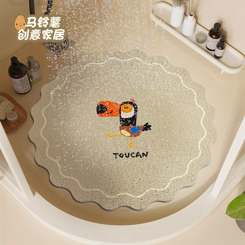 卡通浴室防滑地垫淋浴房洗澡间地台防摔脚垫厕所卫生间浴缸隔水垫