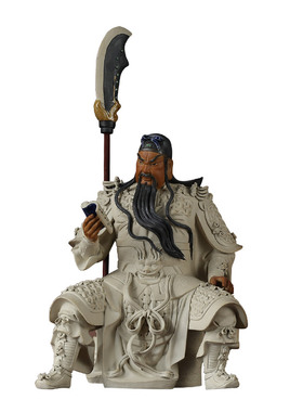 武财神爷佛像关公摆件招财中式家居客厅关公夜读春秋石湾陶瓷公仔