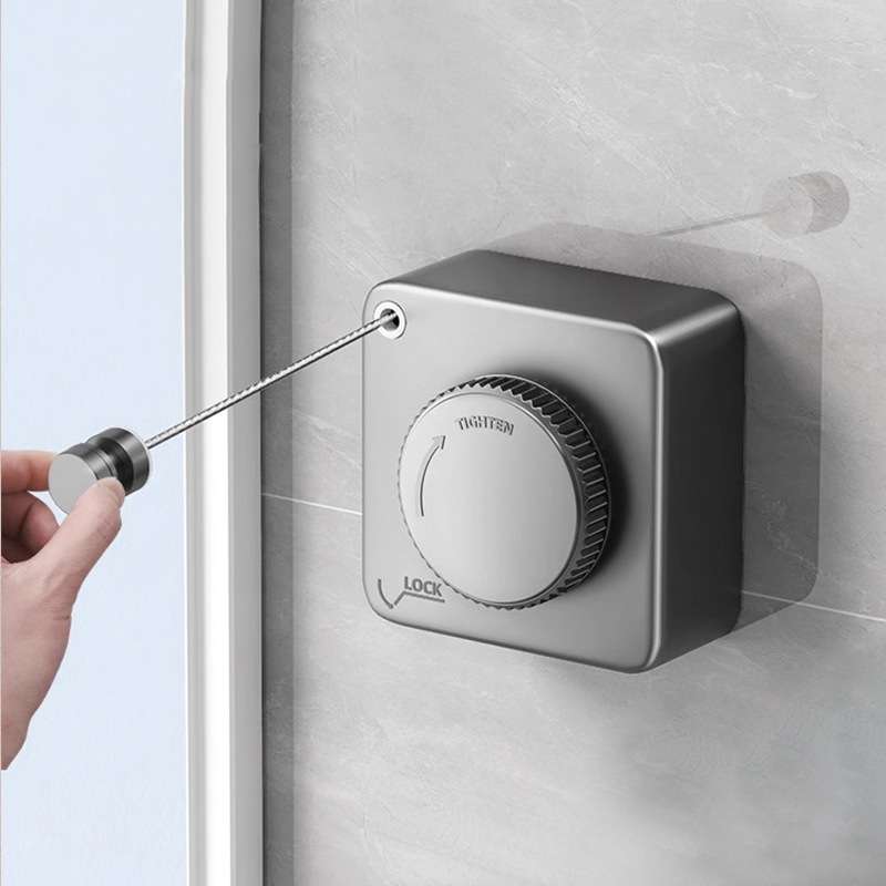 阳台隐形晾衣绳卫生间免打孔钢丝绳索晾衣架室内伸缩晒晾衣绳神器