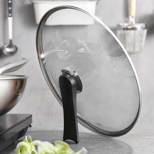 康巴赫32cm手柄锅盖炒菜不沾把手配件家用钢化玻璃透明圆形炒锅盖