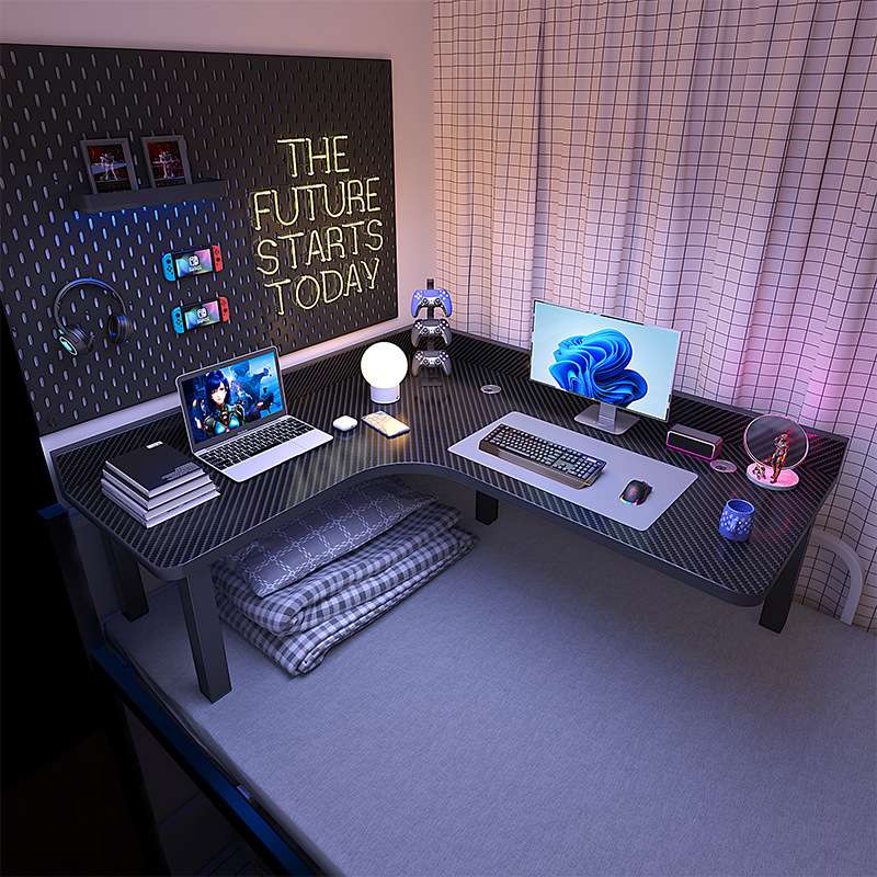 床上桌宿舍电脑桌转角桌电竞桌学生上铺床桌l型大尺寸拐角小桌子