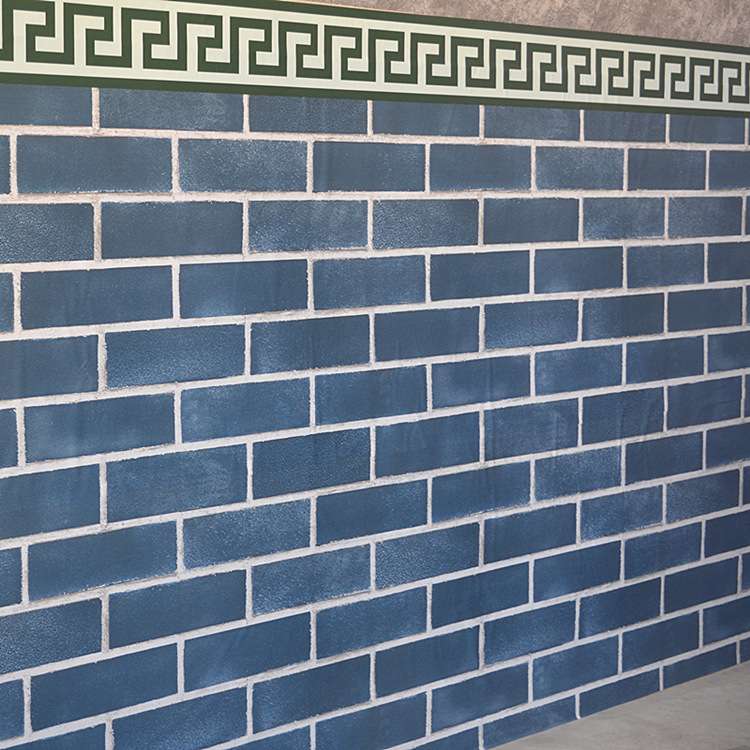 自粘墙纸自贴壁纸 横版火锅店理发店饭店装饰 砖纹宿舍卧室背景墙