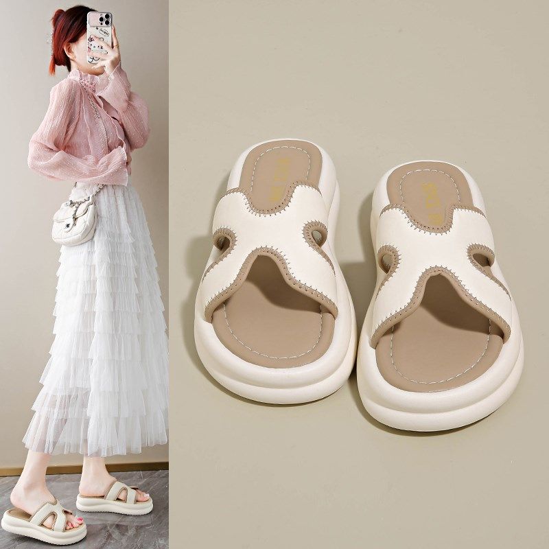 法式平底凉拖鞋女士夏外穿2025新C款时尚休闲软底孕妇妈妈一字凉,女鞋,一字拖,淘宝优惠券,粉丝福利购,淘宝优惠卷