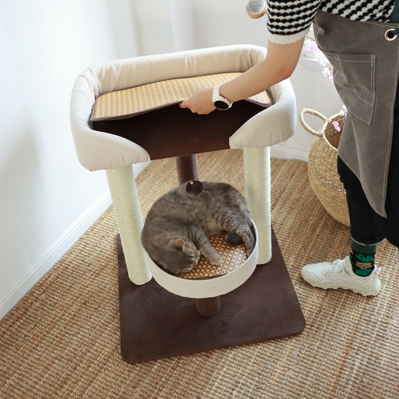 网红大床猫窝猫树一体猫爬架大型猫布偶J缅因攀爬剑麻柱子猫屋抓