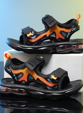 男童凉鞋儿童202k5新款夏季运动休闲软底大童男孩男鞋10岁12沙滩