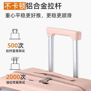 前开口行李箱20寸可登机超轻小型24寸多功Q能耐磨密码旅行箱拉杆