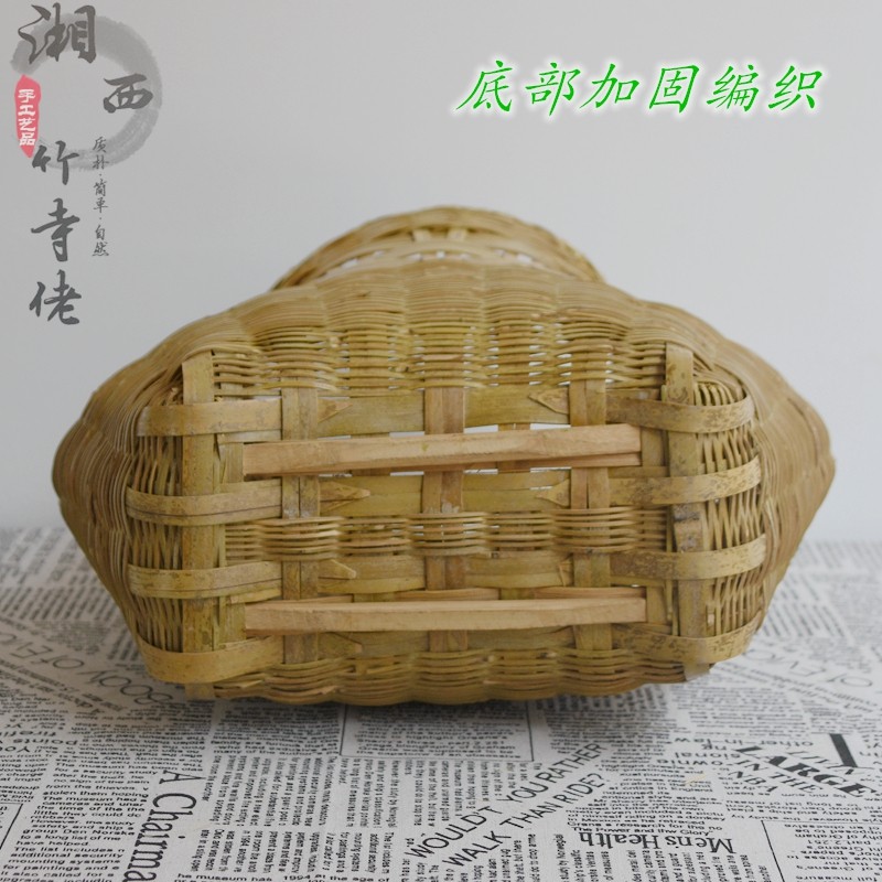 手工竹编采摘篓装鱼篓水果茶叶B篓子竹筐竹篮垂钓备用泥鳅鳝篓