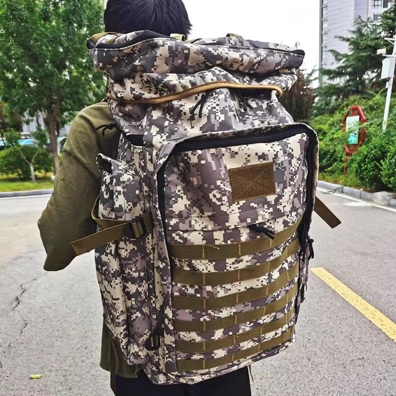 大容量70L户i外登山包防水旅行徒步露营双肩背包休闲男女战术背包