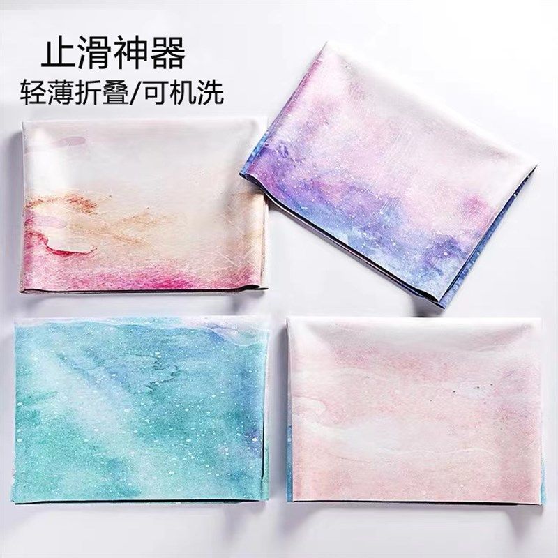 可折叠橡a胶瑜伽垫超薄款便携瑜伽铺巾防滑专业女瑜珈毯健身家用