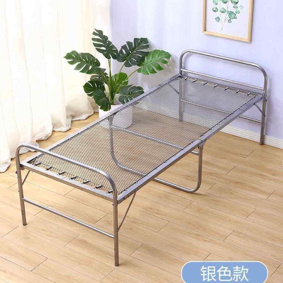 弹簧钢丝床单人折叠床软床午休床加固简易陪护床V铁床钢丝床摆摊