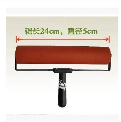 包邮油印机胶滚手推胶辊滚筒刷版F画胶棍上墨无框画推印刷涂料