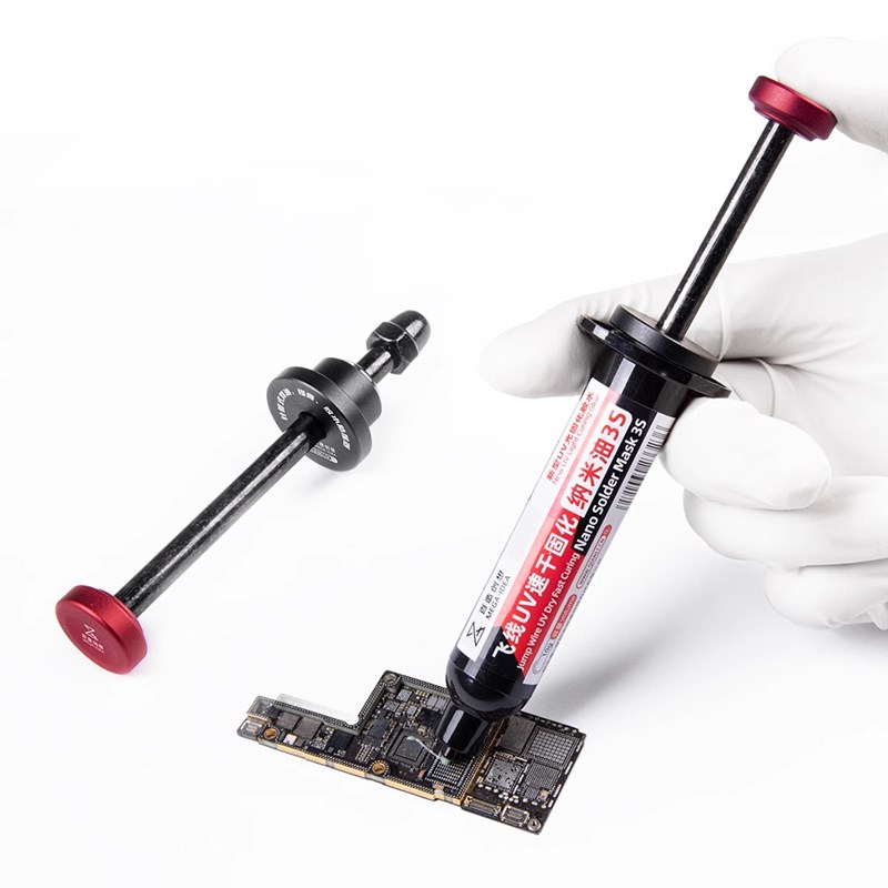 百造铝合金推杆针筒式焊油助焊剂锡浆UV胶助焊膏绿油通用助推器