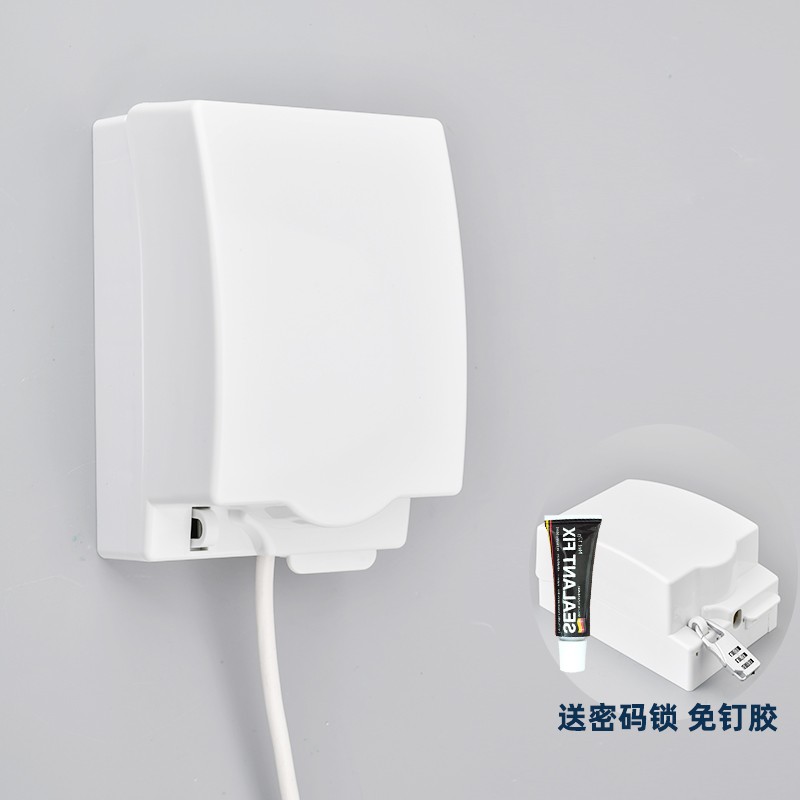 明装加高86型防水盒浴室插座防水罩粘贴式电源防溅盒插头保护罩盖