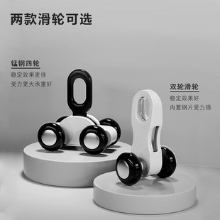 隐形内嵌窗帘轨道静音滑轨挂钩式 嵌入式 滑轮飘窗超薄窗帘杆轨道盒