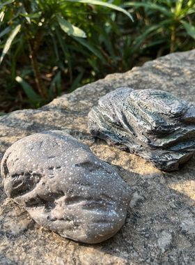 创意仿真门口石头钥匙收纳盒摆件玄关花盘茶几家居钥匙防丢器隐蔽