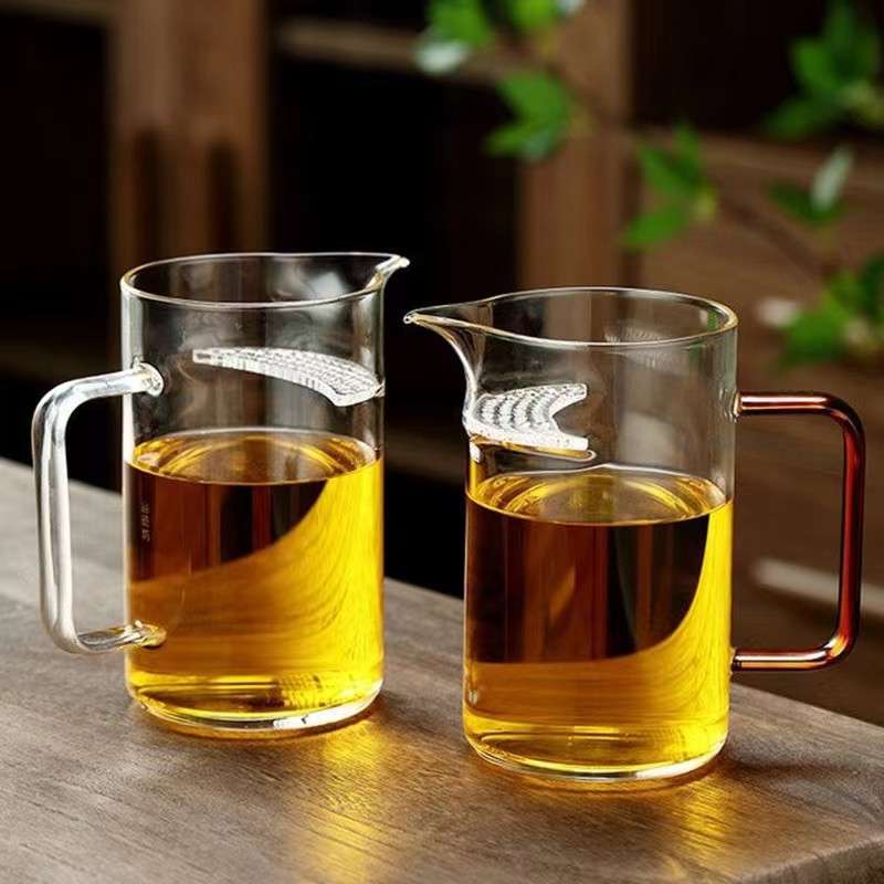 月牙公道杯家用茶具高硼硅透明玻璃过滤分茶器功夫茶海分茶器