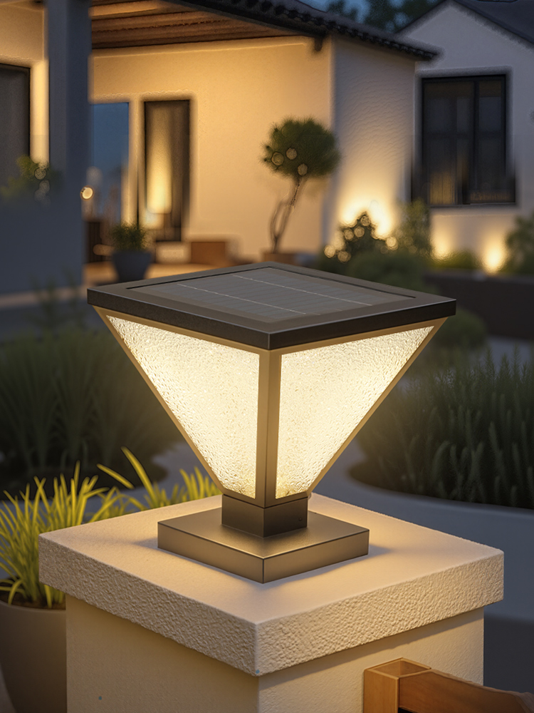 室外庭院灯太阳能大门柱灯防水别墅围栏花园柱子接电款户外柱头灯